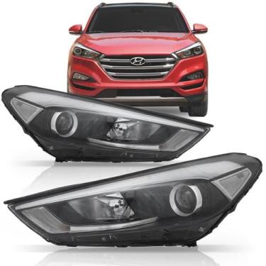 Imagem de Farol Tucson 2017 2018 2019 2020 2021 2022 Eletrico C Motor - TYC, Esq