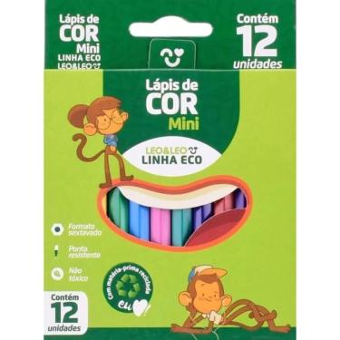 Imagem de Lápis de Cor 12 Cores Sextavado Eco Mini - Leo&Leo