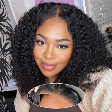 Imagem de Perucas que Amygirl usa e usa sem cola, 100% cabelo humano, 14", encaracolado