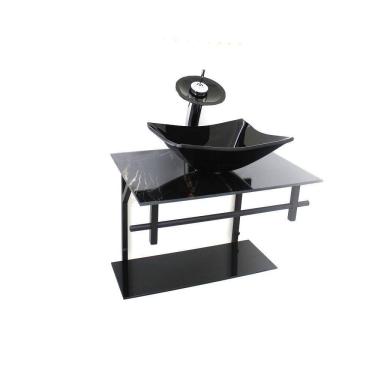 Imagem de Gabinete Vidro Banheiro 60Cm Retangular Ap Slim Mármore