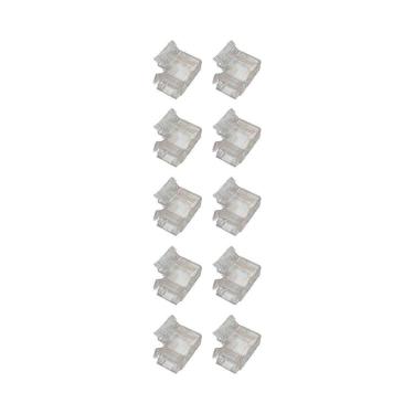 Imagem de Kit 10 Emendas Conector Astraled Em L Para Fita De Led 8mm Em-033