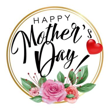 Imagem de Hohomark 36 etiquetas de presente Happy Mother's Day, 3,8 cm, floral, presente de Dia das Mães, etiquetas de fazenda para envelopes, caixas de presente, cartões, decorações de festa