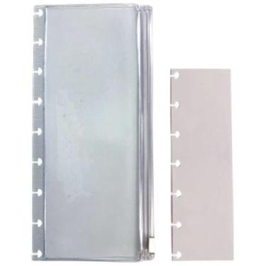 Imagem de Estojo Simples PVC Transparente com Régua PP Transparente - Romitec