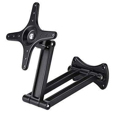 Imagem de Suporte de parede para TV, suporte de parede para TV, suporte giratório inclinado para tela plana de TV de 10 a 27 polegadas