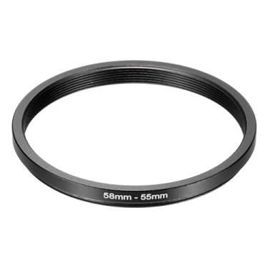 Imagem de PATIKIL Adaptador de anel descendente de 58 mm a 55 mm, anéis de filtro para lente de câmera filtros de anel de metal digital para lentes ND IR DSLR, preto