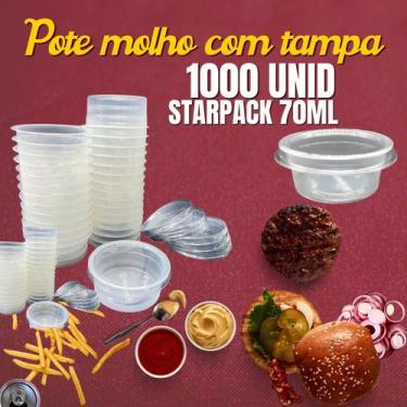 Imagem de Pote descartavel 1.000 unid 70ml para molhos delivery , ketchup mostar