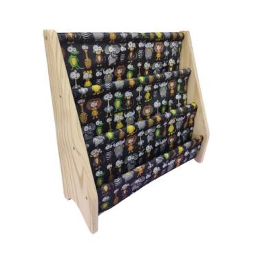Imagem de Estante De Livro Infantil Montessoriano Mini - Emi Móveis, Tecido Safa
