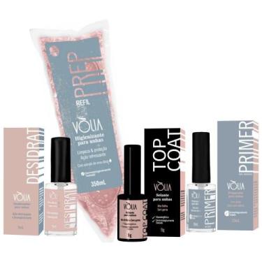 Imagem de Kit Preparação Unha Em Gel Higienizante 350Ml Sache Volia - Vòlia