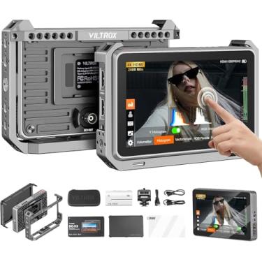 Imagem de VILTROX DC-X3 Cage 15.2 cm SDI Camera Field Monitors 2000nits Super Bright Daylight Viewable Monitor externo para monitor 4K HDMI DSLR Touchscreen para Sony Canon Nikon com protetor solar bateria de