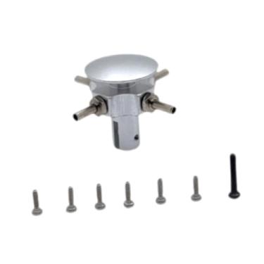 Imagem de TTETTZ Cabeça de rotor RC para K124 K170 Peças de reposição leves Resistente a rasgos Alumínio prático Funcional Premium com parafusos de substituição, Prata
