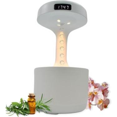 Imagem de Umidificador de Ar Água Anti-Gravidade Difusor Relógio - Cor Branco - 110V/220V (Bivolt)