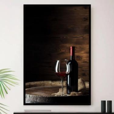 Imagem de Genérico, Quadro Vinho Uva Adega Bar Restaurante Decorativo A4 23x33cm