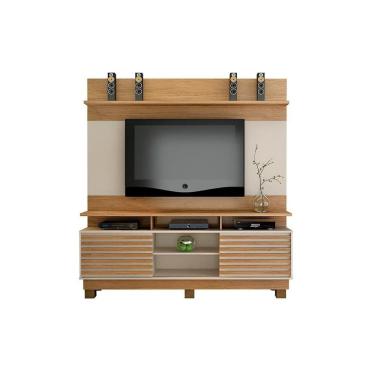 Imagem de Estante Home Theater para TV até 60 Polegadas 2 Portas Texas Cinamomo/Off White - Valdemóveis
