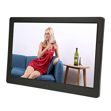 Imagem de Quadro Fotográfico Elétrico, Despertador, Tocador de Música, Moldura de Foto Digital, 180 Graus ângulos Visualização Largura 100-240V para Uso Doméstico (Plugue da UE)