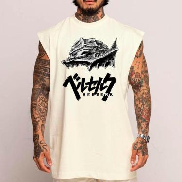 Imagem de Camiseta Regata Algodão Machão Oversized Anime Manga Símbolo Arte Abstract-Unissex