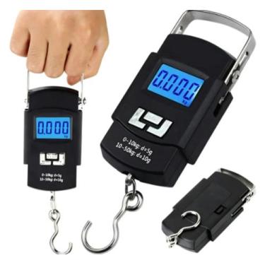 Imagem de Balança Digital Peixe Pesca Gancho Pendurada De Mão Portátil Bolsa Bag