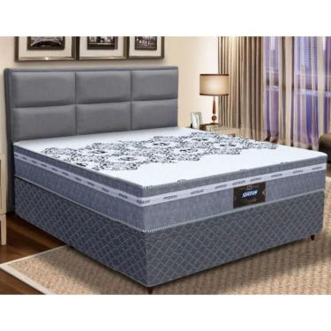 Imagem de Conjunto Box Casal Gazin Nevada 1,38 X 1,88 Cinza