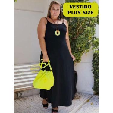 Imagem de Vestido Plus Size Confortável E Super Elegante Moda Verão - Wild, Pret