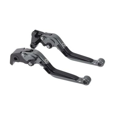 Imagem de A ABSOPRO Alavancas de embreagem de freio longas curtas para Yamaha YZF R1 2009-2014 6 alavancas de freio ajustáveis para guidão de motocicleta liga de alumínio cabeça de titânio alça preta