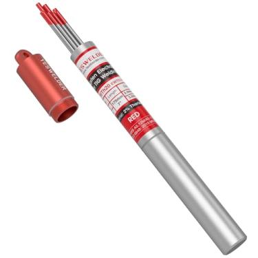 Imagem de YESWELDER Eletrodo de tungstênio de soldagem TIG, ponta vermelha, 5 unidades de 3/81.3 cm e 5 pacotes de 1/20.3 cm por 17.8 cm de tamanho sortido (vermelho, WT20/EWTh-2)