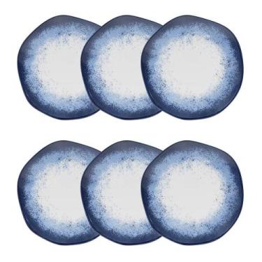 Imagem de Jogo 6 Pratos Fundos Ryo Galapagos 22,5cm Porcelana Oxford