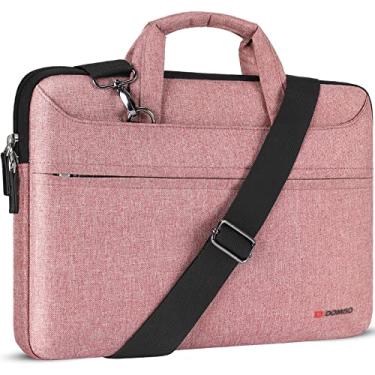 Imagem de DOMISO Bolsa carteiro de ombro para laptop de 15,6 polegadas para mulheres para homens, viagem de negócios, trabalho, computador, maleta, compatível com MacBook Pro/Max de 16 polegadas, HP Lenovo Dell