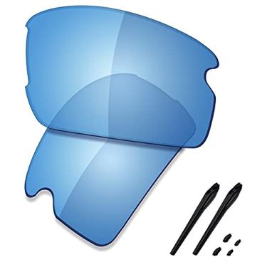 Imagem de SAUCER Lentes de reposição premium e kits de borracha para óculos de sol Oakley Flak 2.0 OO9295, Hd Ocean Polarizado, One Size