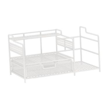 Imagem de Ｂｅｓｇａ Organizador de mesa de malha, organizador de mesa, prateleira de armazenamento de documentos, bandeja de papel para cartas, suporte de arquivo de, Branco