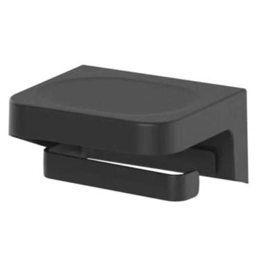 Imagem de Porta Rolo Papel Higiênico Colante de Parede OU Preto, Preto