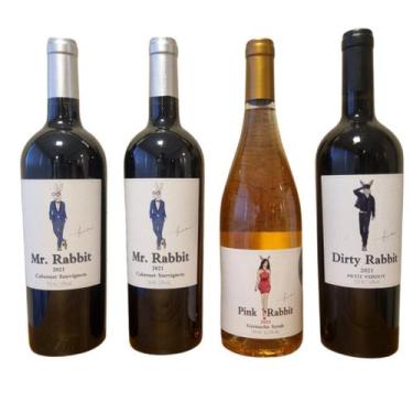 Imagem de Kit 4 vinhos familia rabbit frança - 3 tintos e 1 rose - S&P IMPORTADO