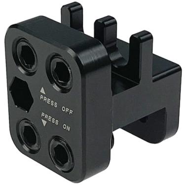 Imagem de LLANNDER Ferramenta de prensa de elos mestre de alumínio resistente para correntes estilo clipe 520/525/530 - Ferramenta de instalação de corrente de motocicleta e quadriciclo