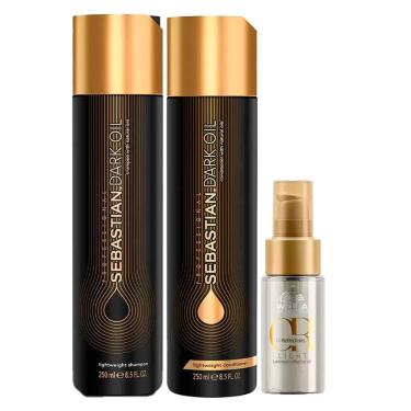 Imagem de Kit Shampoo + Condicionador Dark Sebastian Professonal + Óleo Capilar Wella Professionals Oil Reflections