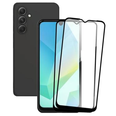 Imagem de Capinha Para Galaxy A16 Capa Preta Premium Proteção Câmera + 2 Películas de Vidro 3D Anti Impacto