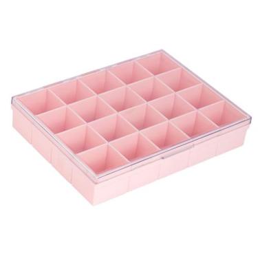 Imagem de Caixinha organizadora com 20 divisórias - Maxcril , rosa