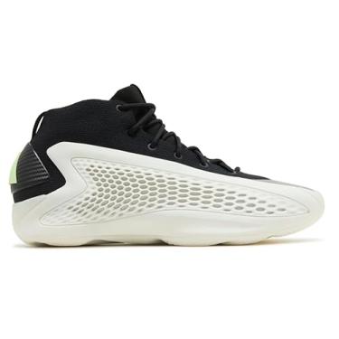 Imagem de adidas Tênis de basquete masculino Ae 1 The Future, Branco nuvem, preto/verde Spark, 42