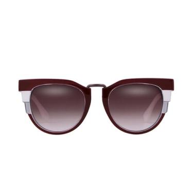 Imagem de HPIRME Óculos retrô femininos fashion armação grande redondo sombra uv400(2)