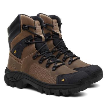 Imagem de Bota Adventure de Couro Legitimo Cano Alto Solado Borracha Biqueira PVC Reforçada Coturno Masculino-Masculino