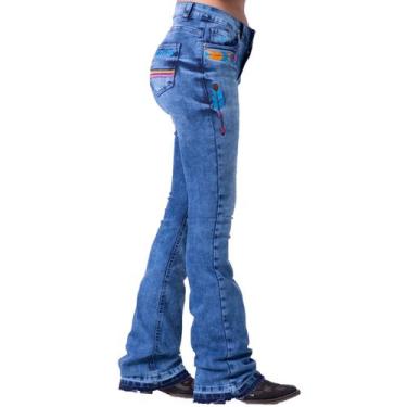 Imagem de Calça Country C/ Bordados e Jeans Reforçado Premium C/ Lycra - Texas F