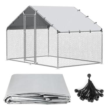 Imagem de Lconvicely Capa para galinheiro de 29 x 18 m, sombra de PE para todos os climas, lona resistente a UV para galinheiro, capa de galinheiro para inverno com 20 elásticos de bola, para canetas de frango