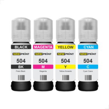 Imagem de 4x Refil Tinta 504 Para Epson L6270 L14150 L6161 L6191 T504
