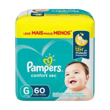 Imagem de Fralda Descartável Pampers Confort Sec Super G 60 Unidades, G, 60