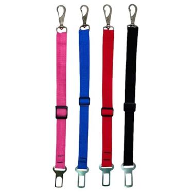 Imagem de Cinto de segurança pet universal compatível com todos os modelos de veículos para cães e gatos viagem(1,Azul)