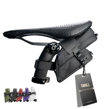 Imagem de Lumiere & Co. Bolsa magnética para selim de bicicleta de liberação rápida, 17 cm × 7 cm × 7 cm, compartimento duplo, Mach X, preto, médio