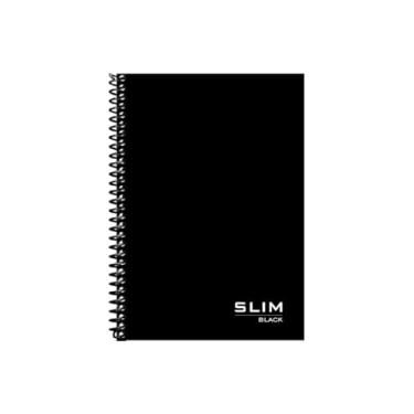 Imagem de Caderno Universitário 10x1 160 Folhas Espiral Capa Dura Slim Black, Papel offset, (20x28 cm), Preto, Romitec