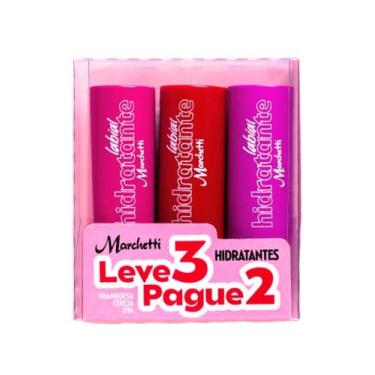 Imagem de Kit Hidratante Labial - Framboesa, Cereja e Uva - Marchetti