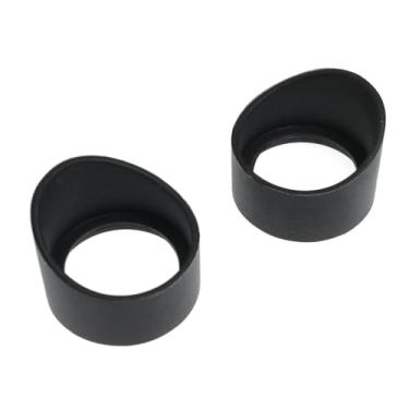 Imagem de Maxmoral Óculos de borracha Eyecup 34 mm I.D. Barreira de luz de ângulo plano de ângulo amplo estereoscópico para óculos de microscópio biológico de 31-33 mm