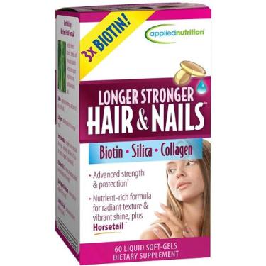 Imagem de Suplemento de nutrição aplicada para cabelos e unhas mais longos e for