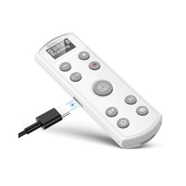 Imagem de Controle remoto sem fio para câmera Sony – Desobturador recarregável Aodelan com tela OLED para ZV-E10, FX3, a6100, a6400, a6600, a7 III, a7R III, DSC-RX100 VII, ZV-1; substitua Sony RMT-P1BT (branco)