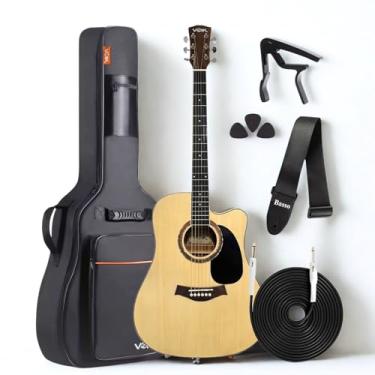 Imagem de Kit Violão Elétrico Folk Voik Serenata Com Bag e Acessórios