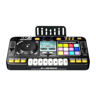 Imagem de JunZheHub Conjunto de DJ Mixer para Crianças, Teclado Eletrônico com Luzes E, Sem Microfone